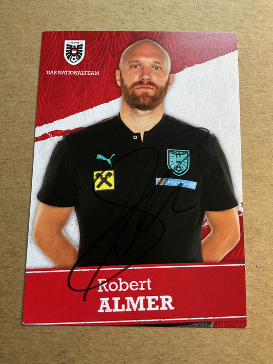 Robert Almer, Austria 🇦🇹 UEFA Euro Cup 2020 hand signed