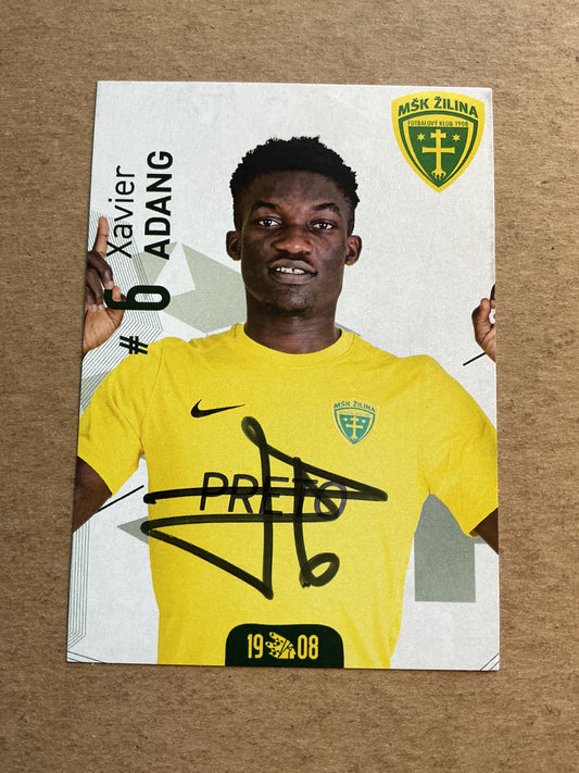 Xavier Adang, Cameroon 🇨🇲 MŠK Žilina 2023/24 hand signed