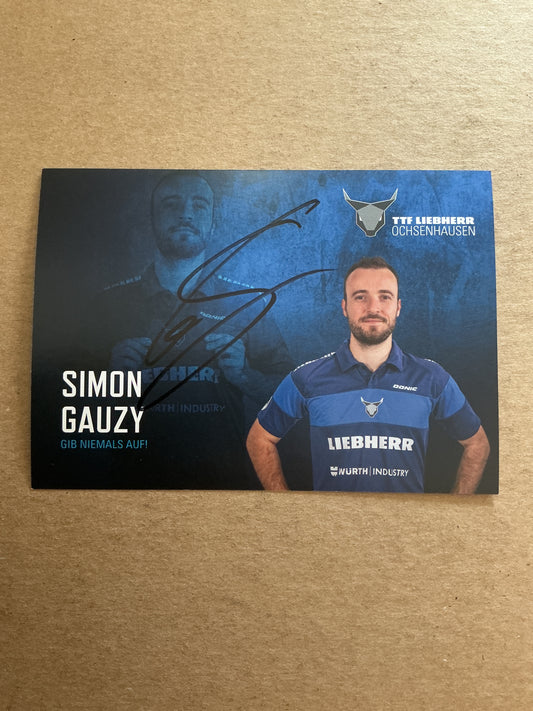 Simon Gauzy, France 🇫🇷 Table Tennis Summer Olympics 2024 hand signed