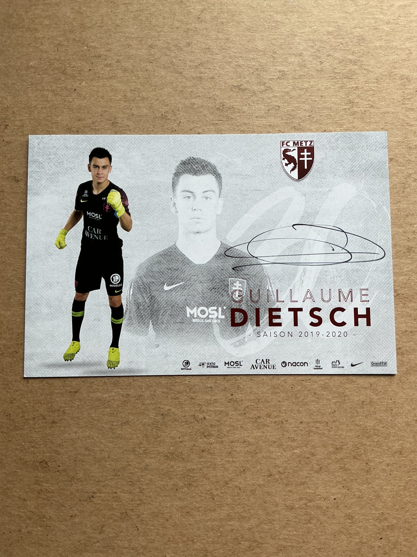 Guillaume Dietsch, France 🇫🇷 FC Metz 2019/20 hand signed