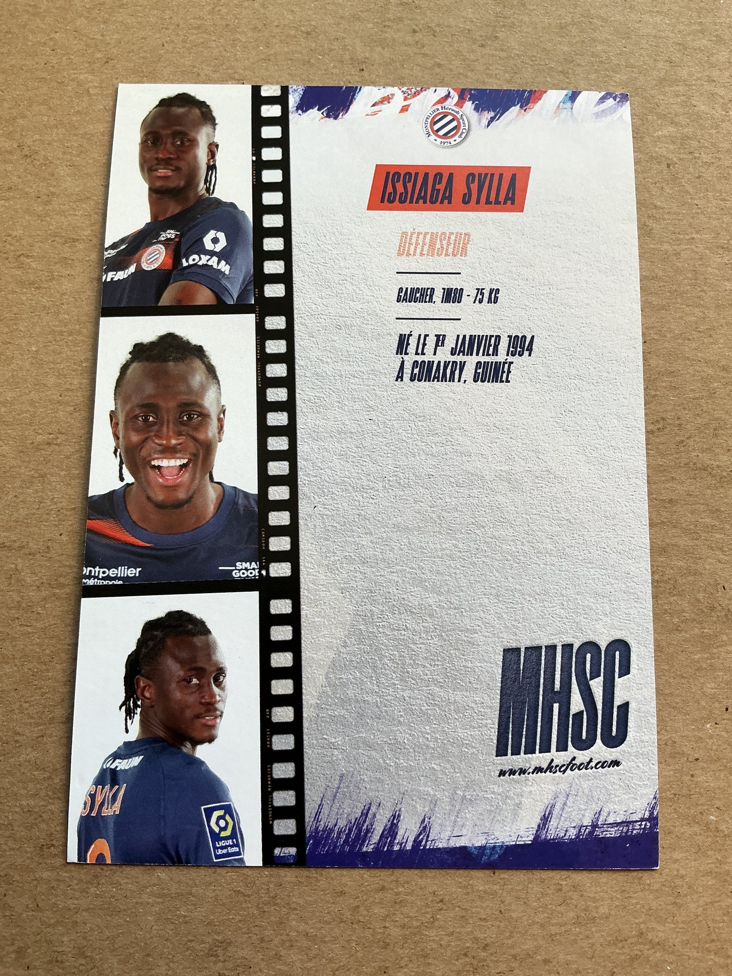 Issiaga Sylla, Guinea 🇬🇳 Montpellier HSC 2022/23 hand signed