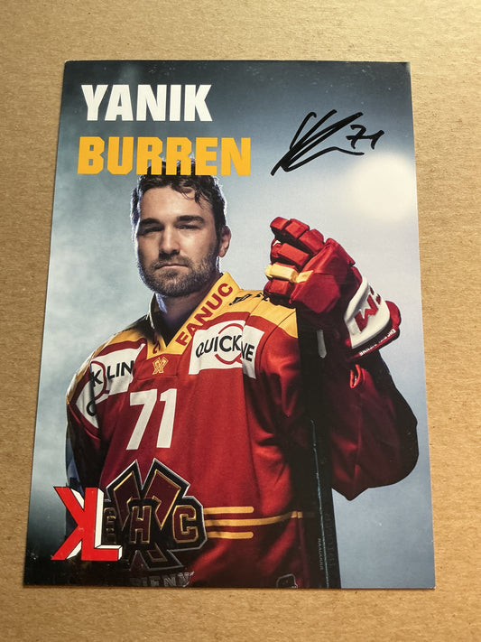 Yanik Burren, Switzerland 🇨🇭 EHC Biel-Bienne 2024/25 hand signed