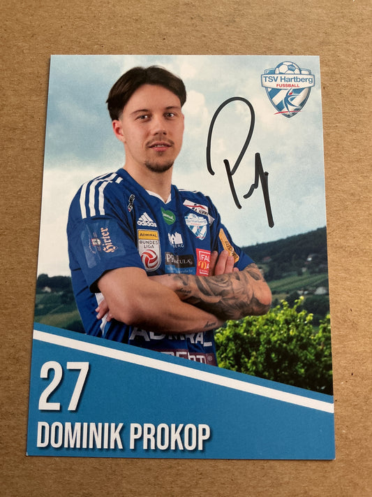 Dominik Prokop, Austria 🇦🇹 TSV Hartberg 2022/23 hand signed