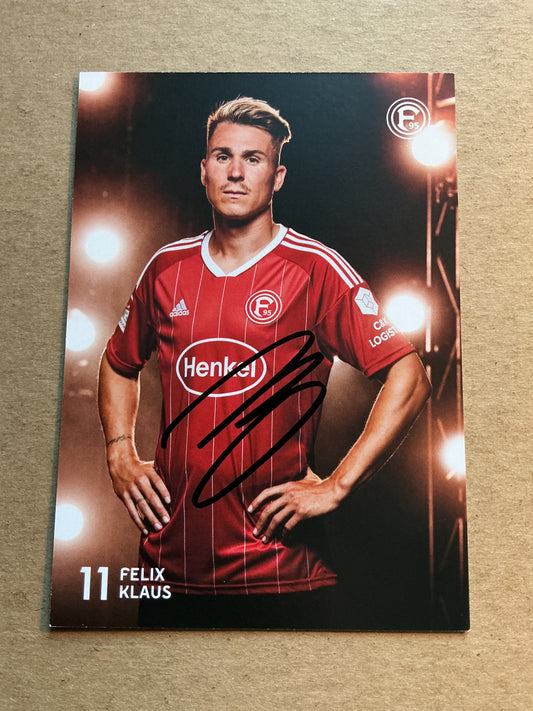 Felix Klaus, Germany 🇩🇪 Fortuna Düsseldorf 2022/23 hand signed