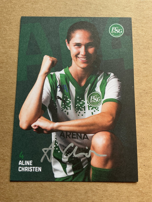 Aline Christen, Switzerland 🇨🇭 FC St. Gallen 2024/25 hand signed
