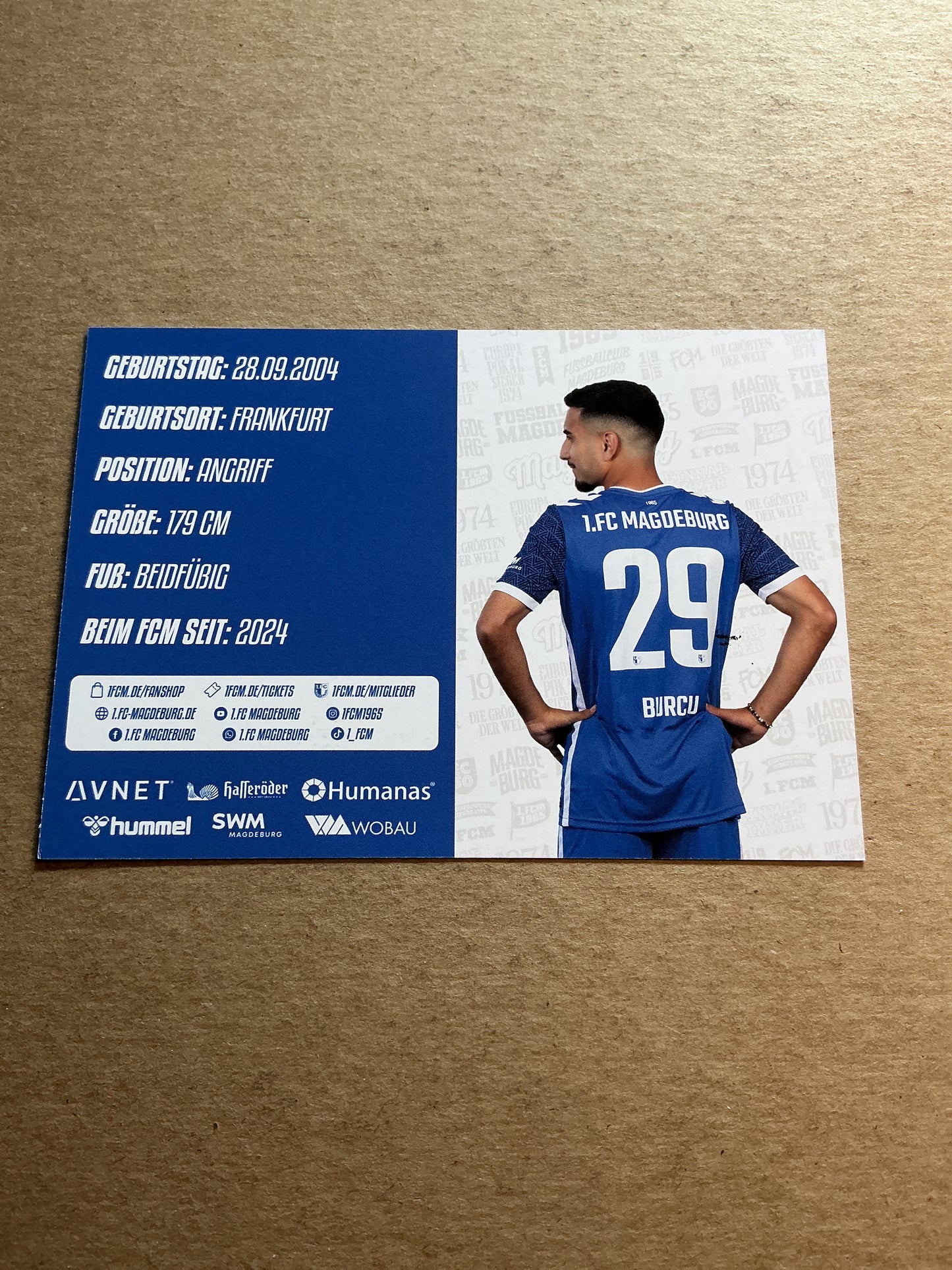 Livan Burcu, Türkiye 🇹🇷 1.FC Magdeburg 2024/25 hand signed