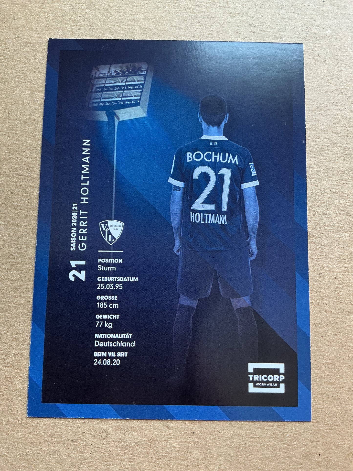 Gerrit Holtmann, Germany 🇩🇪 VfL Bochum 2020/21 hand signed