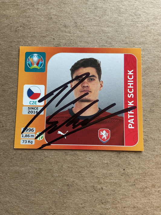 Patrik Schick, Czech Republic 🇨🇿 UEFA Euro 2020 Panini hand signed
