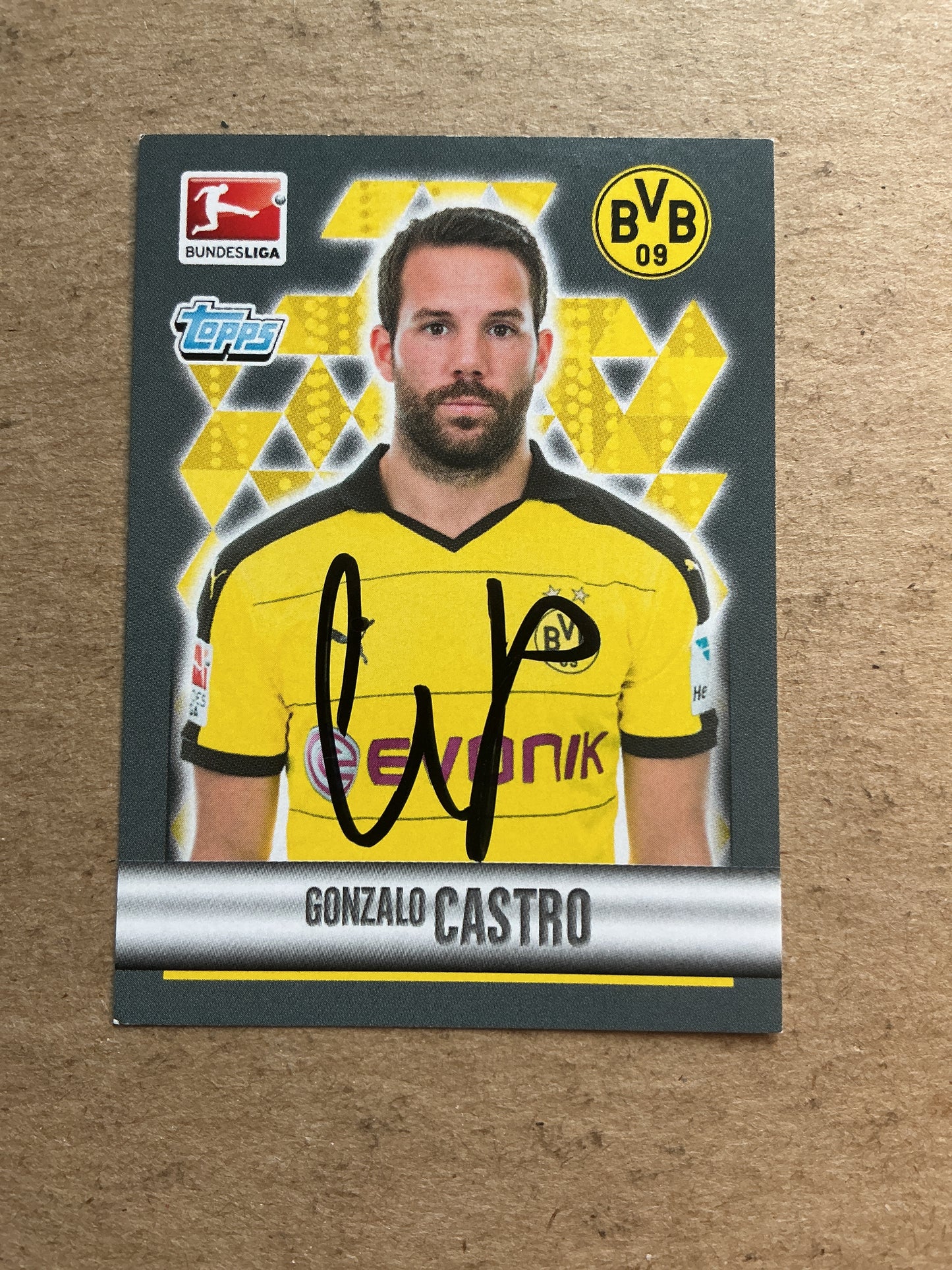 Gonzalo Castro, Germany 🇩🇪 Borussia Dortmund 2015/16 Topps hand signed