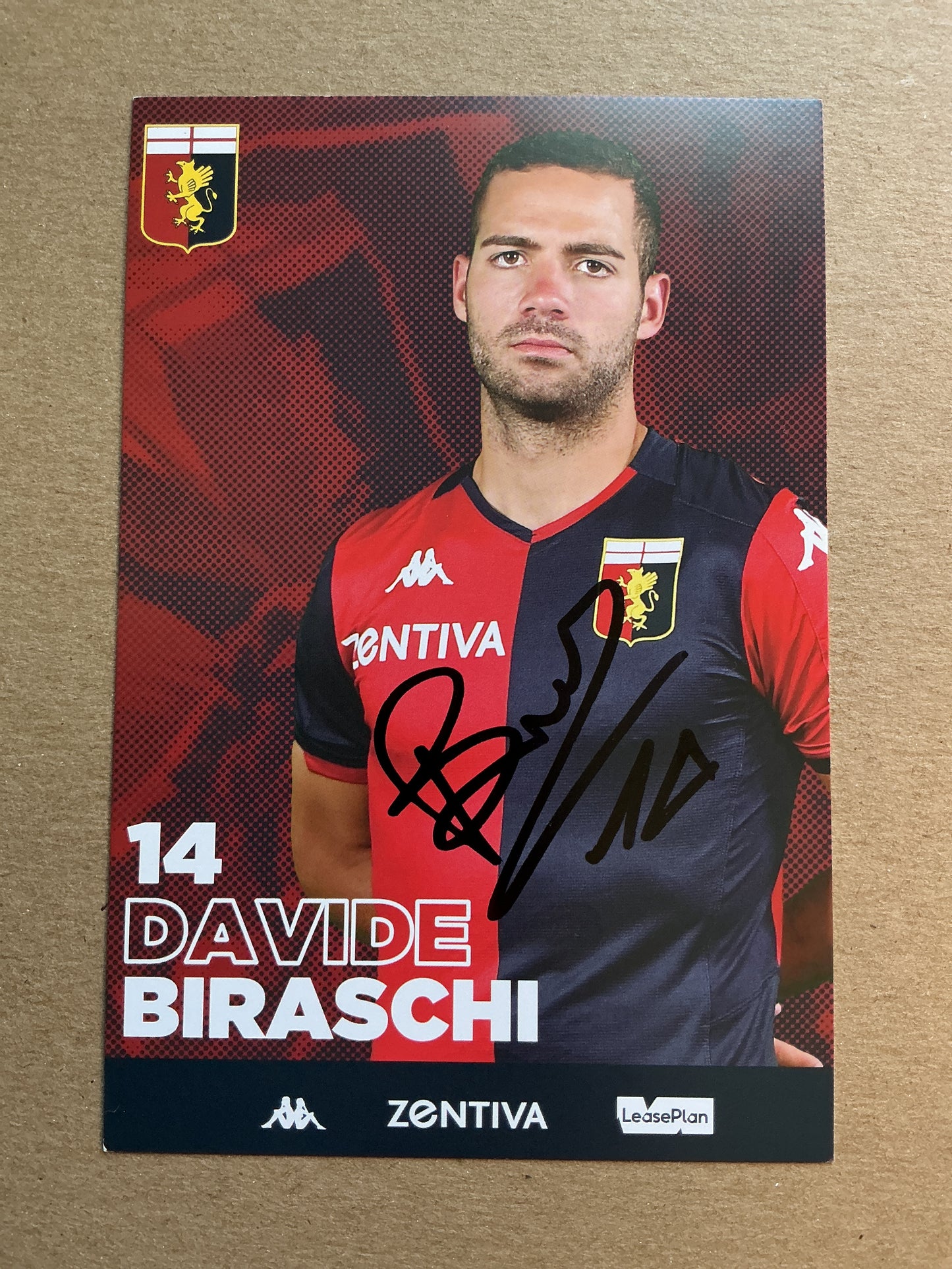 Davide Birashi, Italy 🇮🇹 Genoa CFC 2019/20 hand signed