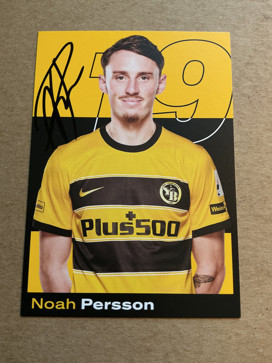Noah Persson, Sweden 🇸🇪 BSC Young Boys 2023/24 hand signed