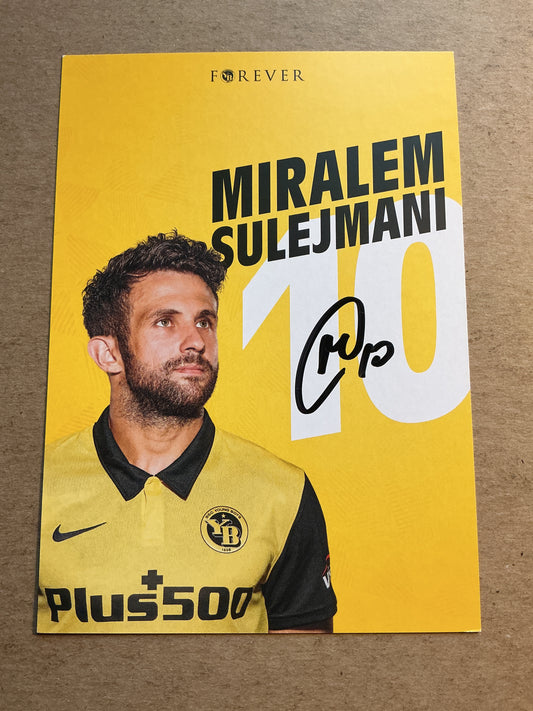 Miralem Sulejmani, Serbia 🇷🇸 BSC Young Boys 2020/21 hand signed