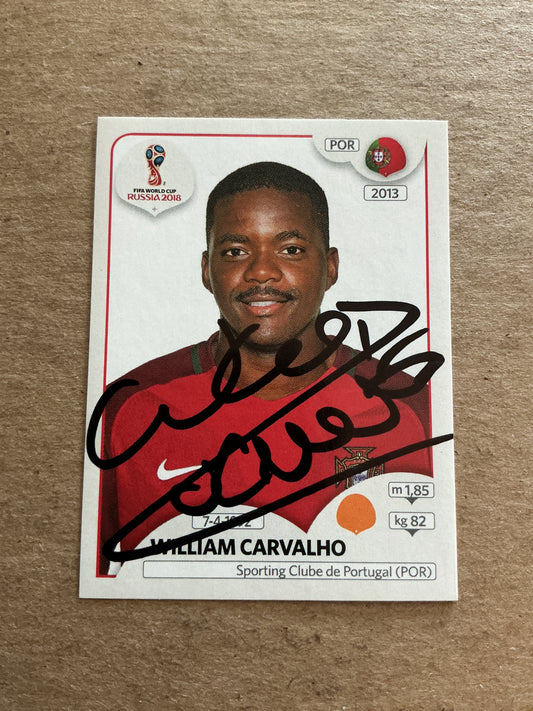 William Carvalho, Portugal 🇵🇹 FIFA World Cup 2018 Panini hand signed
