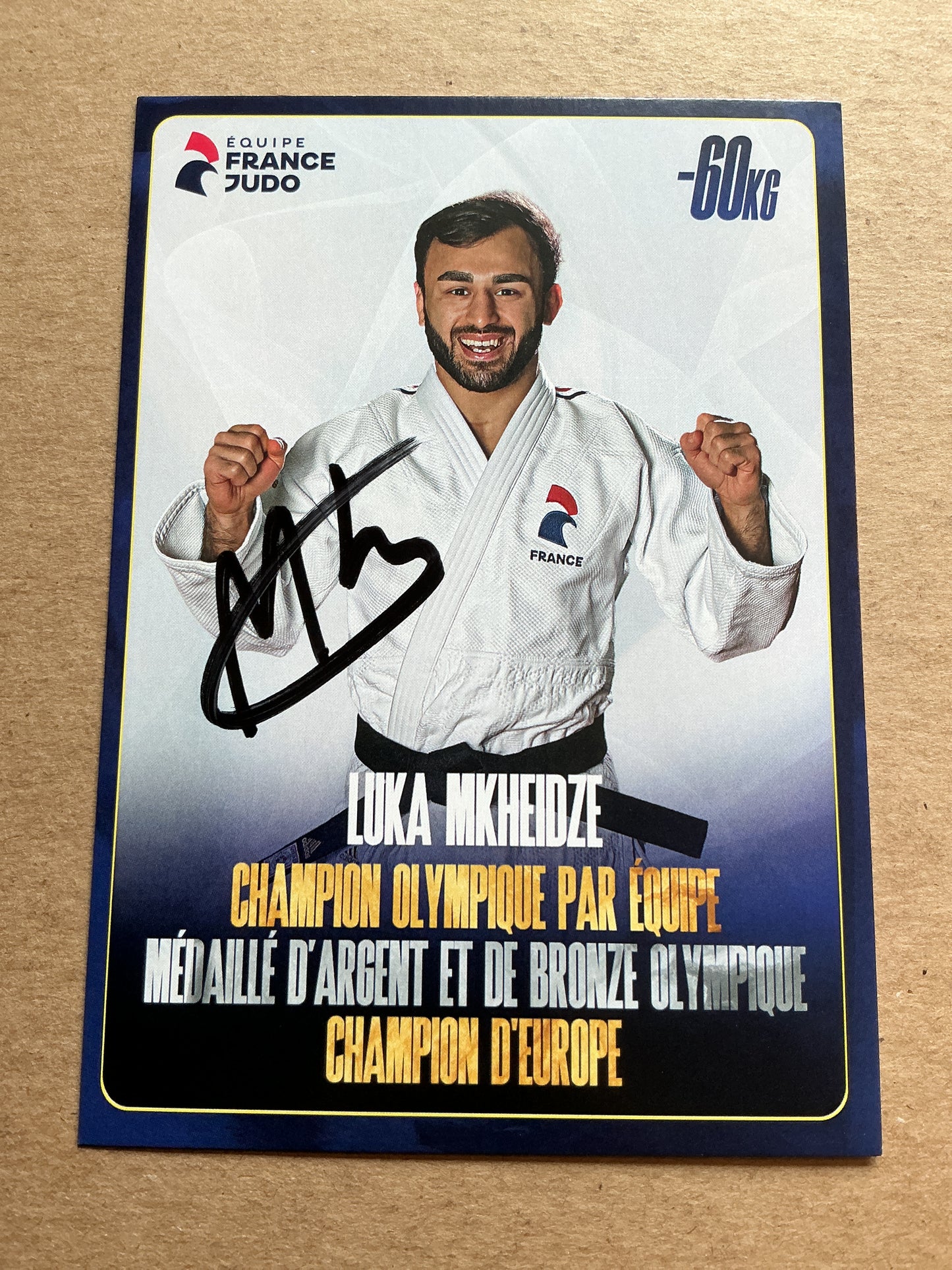 Luka Mkheidze, France 🇫🇷 Judo Summer Olympics 2024 hand signed