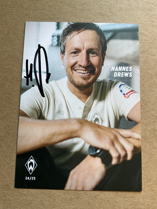 Hannes Drews, Germany 🇩🇪 SV Werder Bremen 2024/25 hand signed