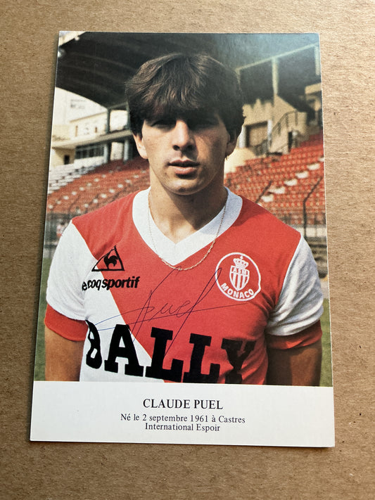 Claude Puel, France 🇫🇷 AS Monaco 1983/84  hand signed