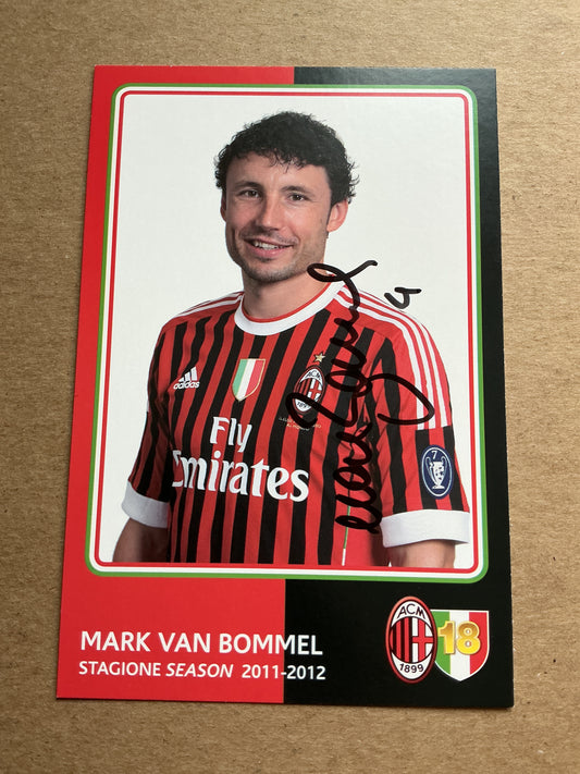 Mark van Bommel, Netherlands 🇳🇱 AC Milan 2011/12 hand signed