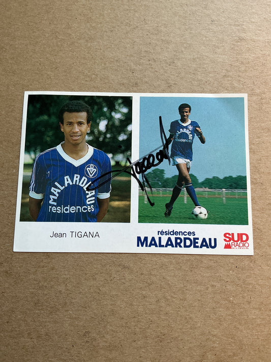 Jean Tigana, France 🇫🇷 Girondins Bordeaux 1983/84  hand signed