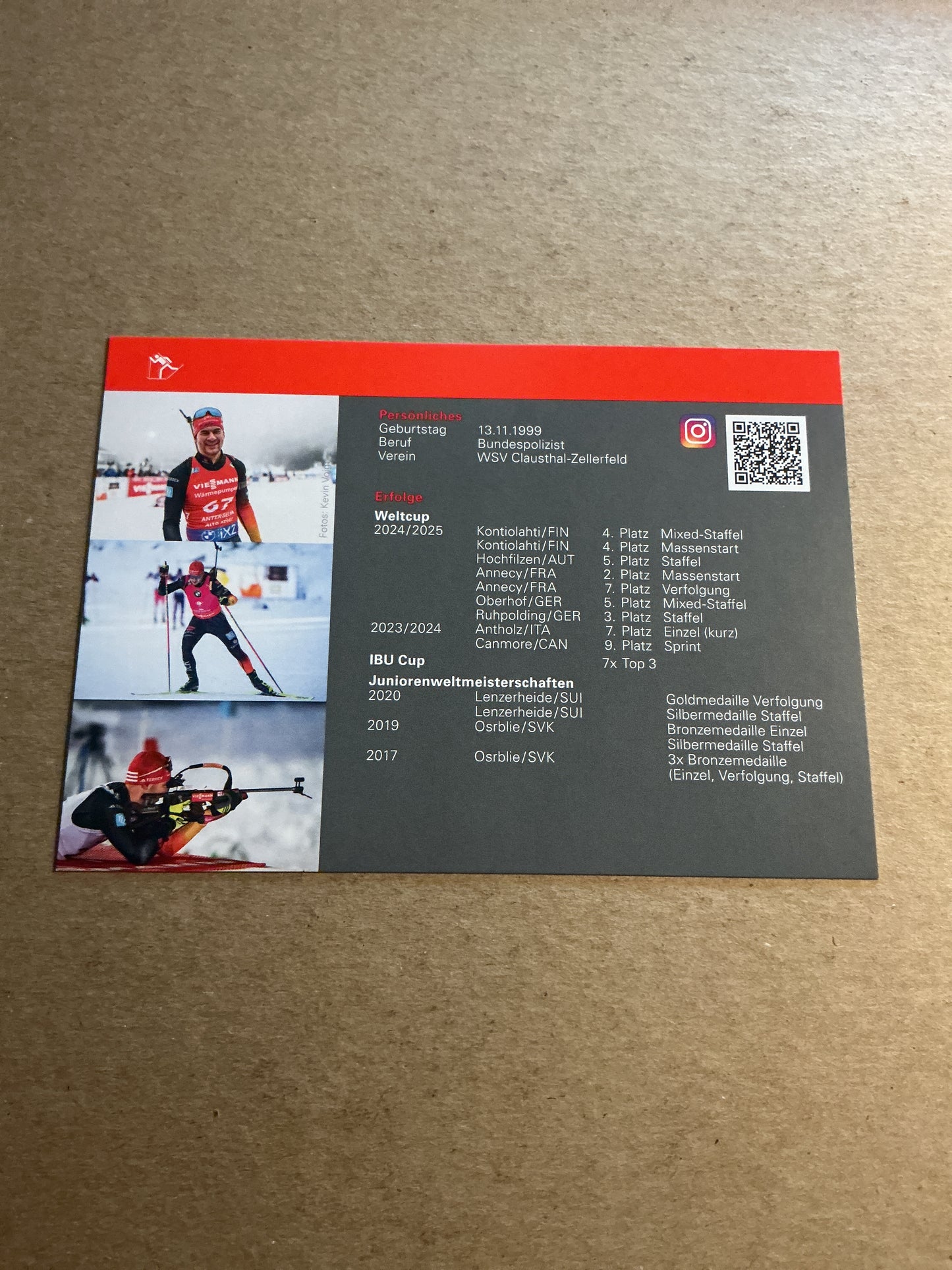 Danilo Riethmüller, Germany 🇩🇪 Biathlon Winter Sports 2024/25 hand signed