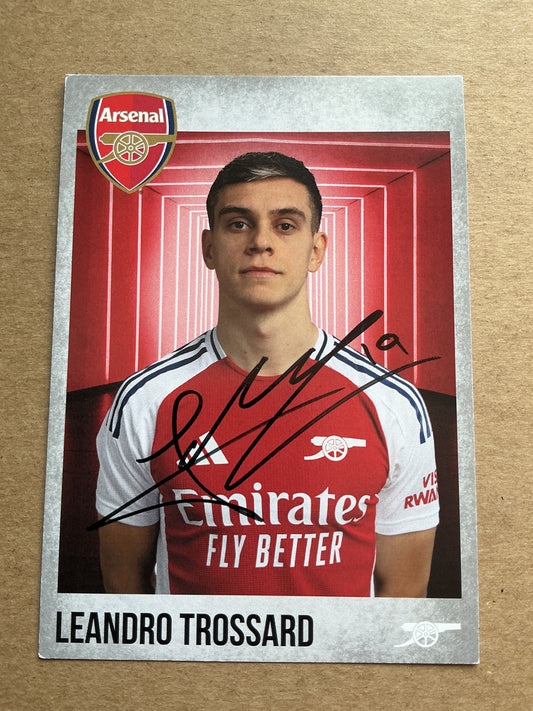 Leandro Trossard, Belgium 🇧🇪 Arsenal FC 2024/25 hand signed
