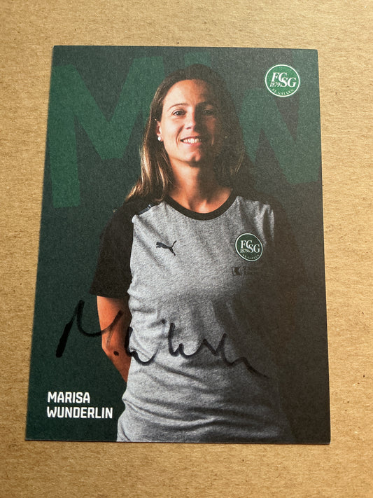 Marisa Wunderlin, Switzerland 🇨🇭 FC St. Gallen 2024/25 hand signed