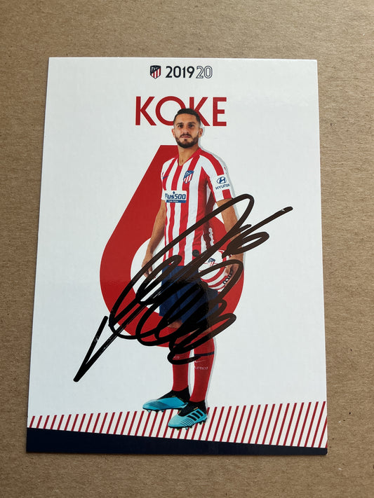 Koke, Spain 🇪🇸 Atletico Madrid 2019/20 hand signed