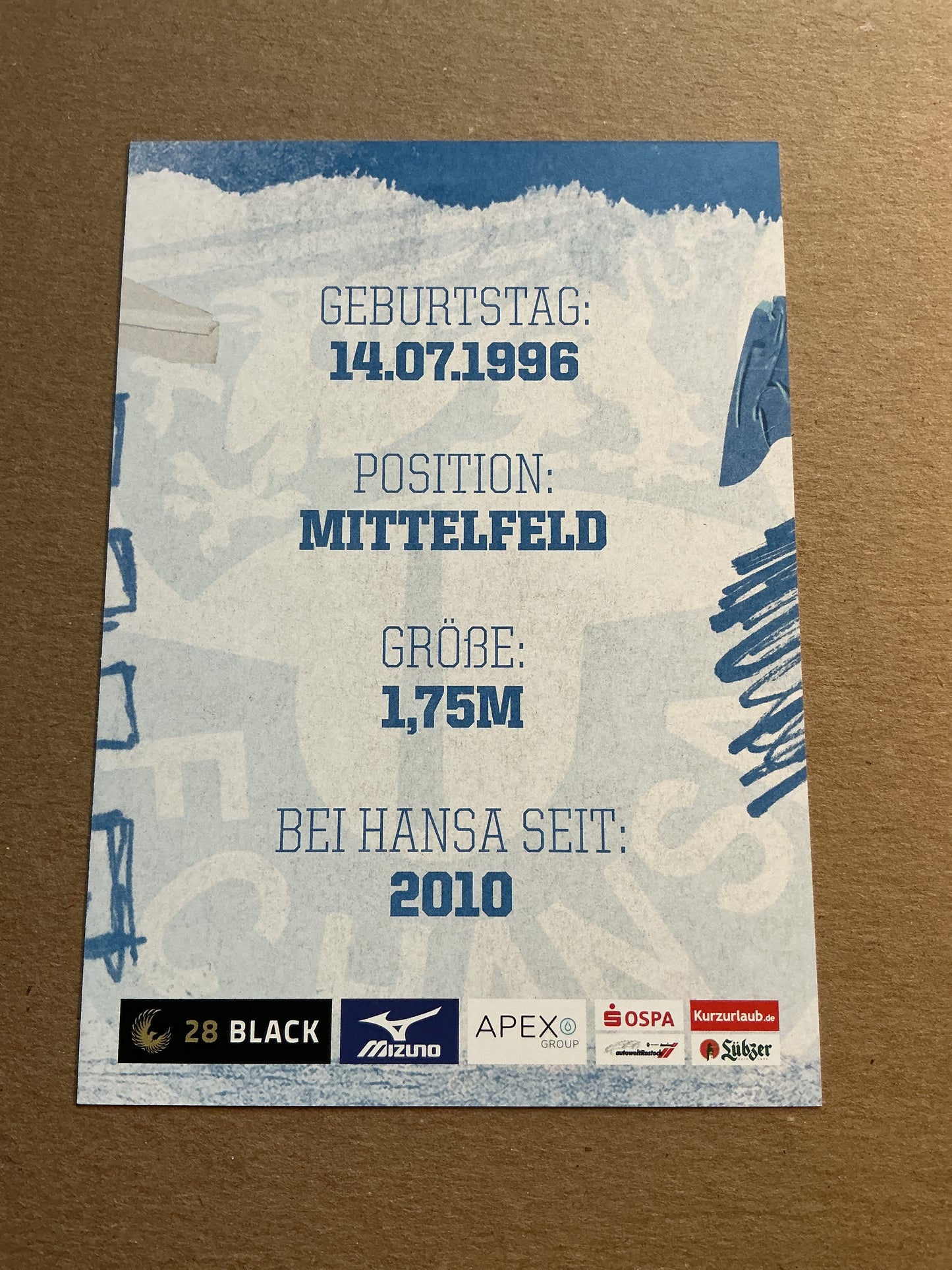 Lukas Scherff, Germany 🇩🇪 Hansa Rostock 2023/24 hand signed