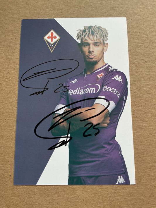 Kévin Malcuit, France 🇫🇷 ACF Fiorentina 2020/21 hand signed