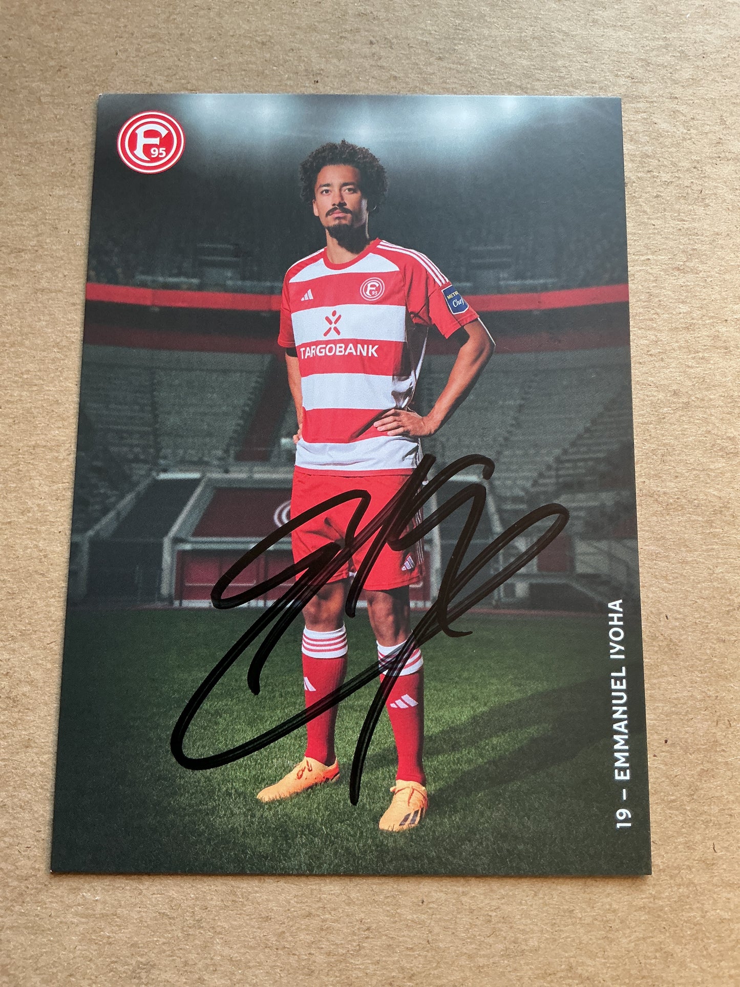 Emmanuel Iyoha, Germany 🇩🇪 Fortuna Düsseldorf 2023/24 hand signed