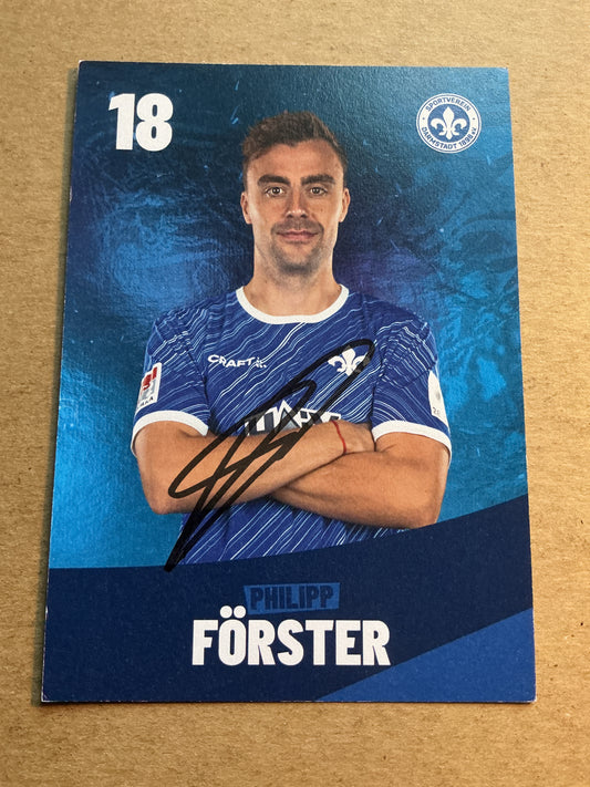 Philipp Förster, Germany 🇩🇪 SV Darmstadt 98 2023/24 hand signed