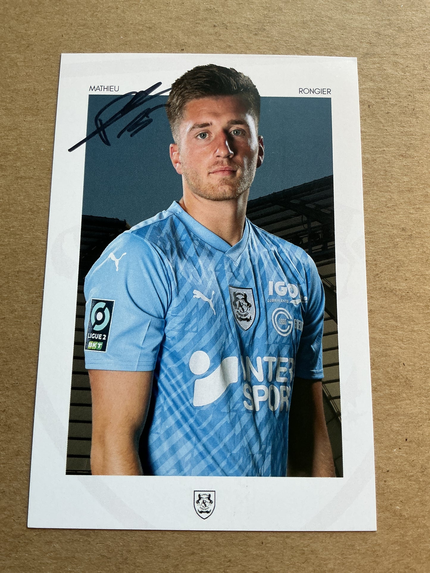 Mathieu Rongier, France 🇫🇷 Amiens SC 2023/24 hand signed