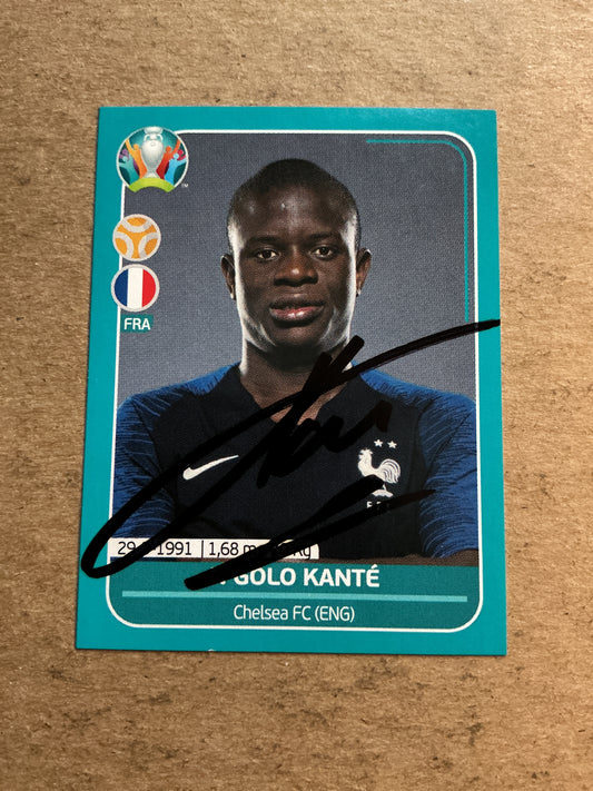 N’Golo Kanté, France 🇫🇷 UEFA Euro 2020 Panini hand signed