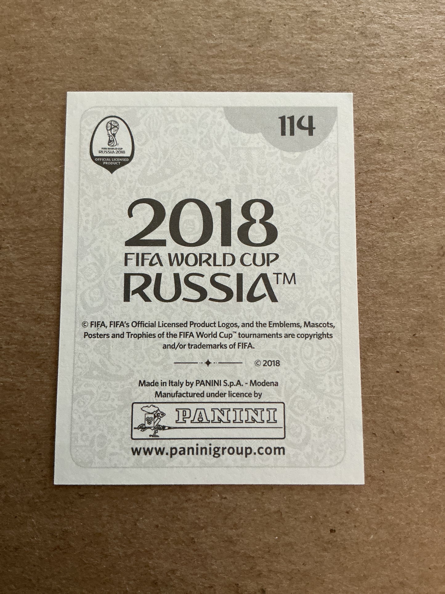 Rui Patricio, Portugal 🇵🇹 FIFA World Cup 2018 Panini hand signed