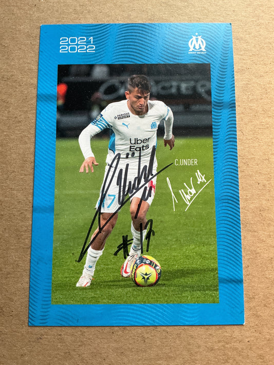 Cengiz Ünder, Türkiye 🇹🇷 Olympique Marseille 2021/22 hand signed