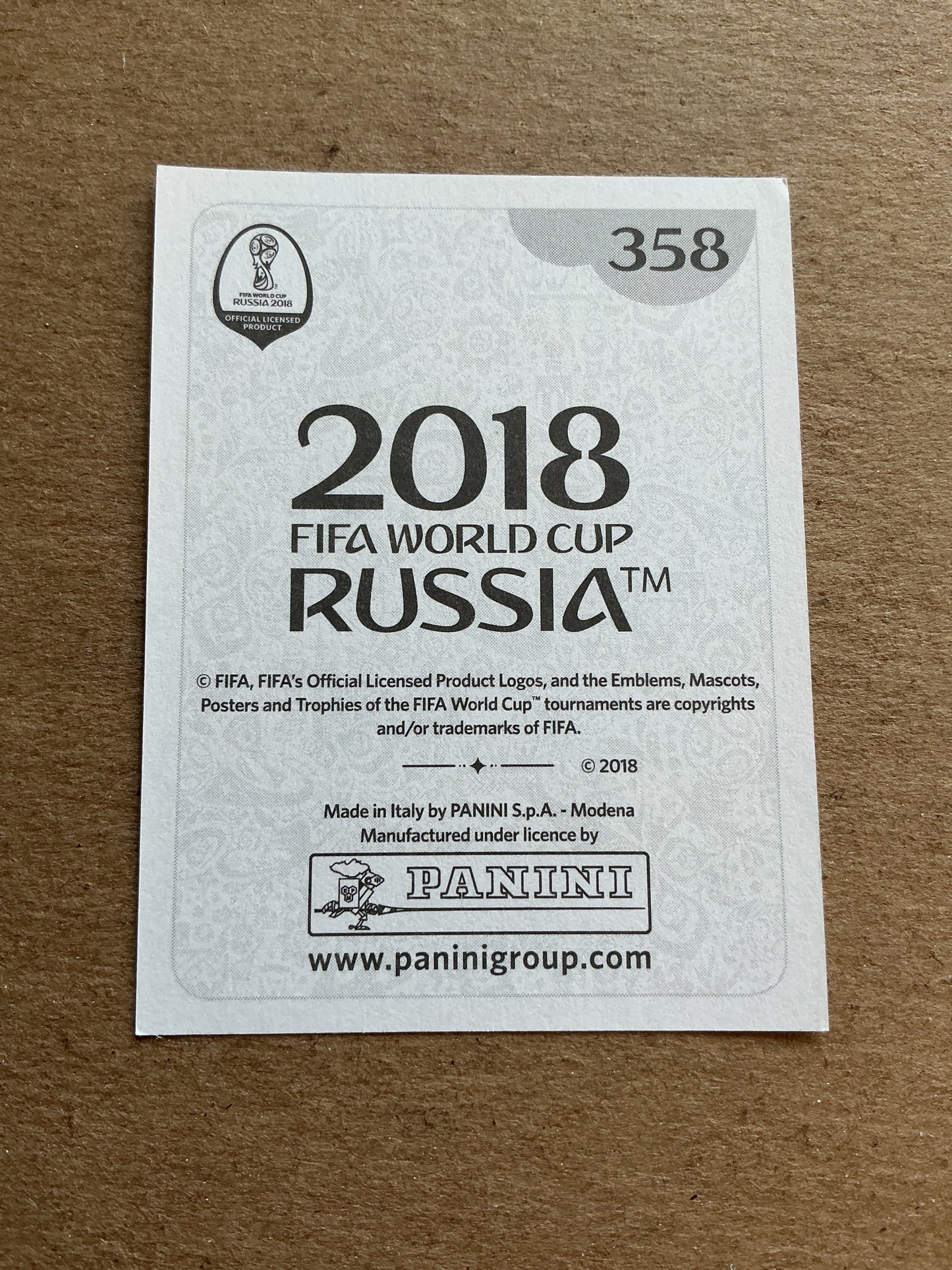 Filipe Luís, Brazil 🇧🇷 FIFA World Cup 2018 Panini hand signed