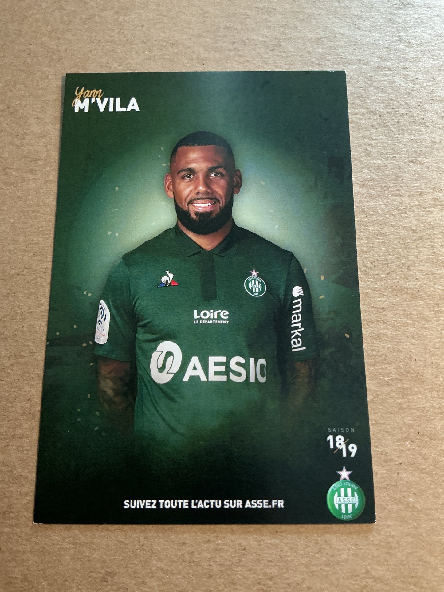 Yann M’Vila, France 🇫🇷 AS Saint-Etienne 2018/19 hand signed