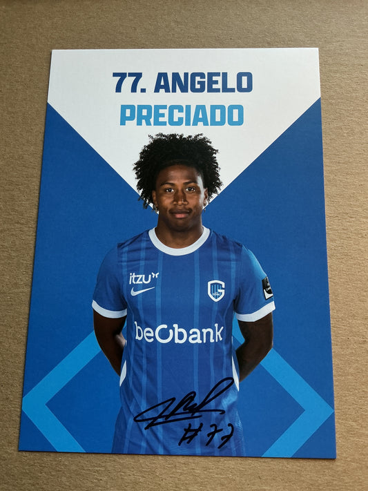 Angelo Preciado, Ecuador 🇪🇨 KRC Genk 2022/23 hand signed