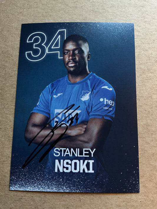 Stanley Nsoki, France 🇫🇷 TSG 1899 Hoffenheim 2024/25 hand signed
