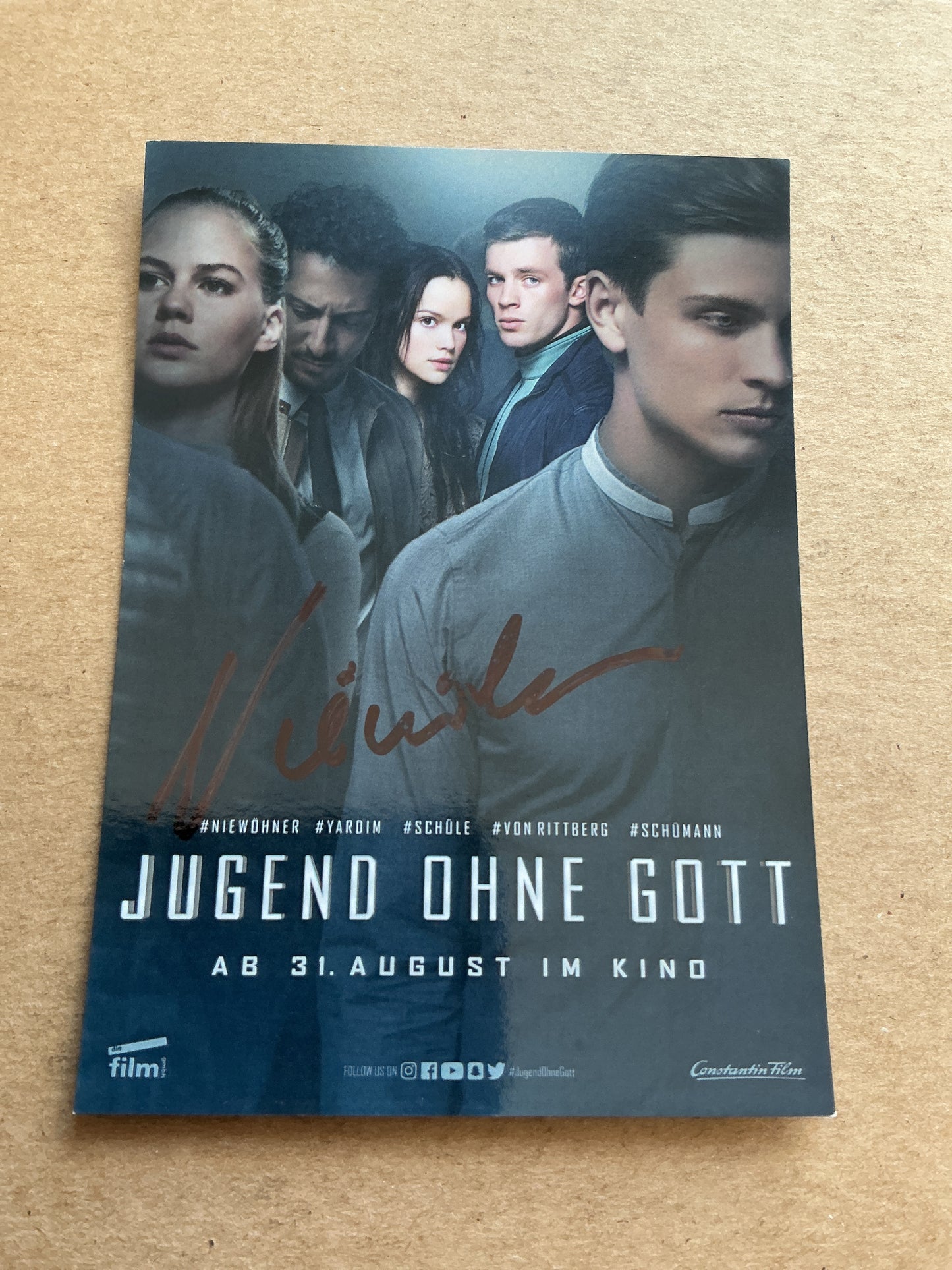 Jannis Niewöhner, Germany 🇩🇪 Actor 2025 hand signed