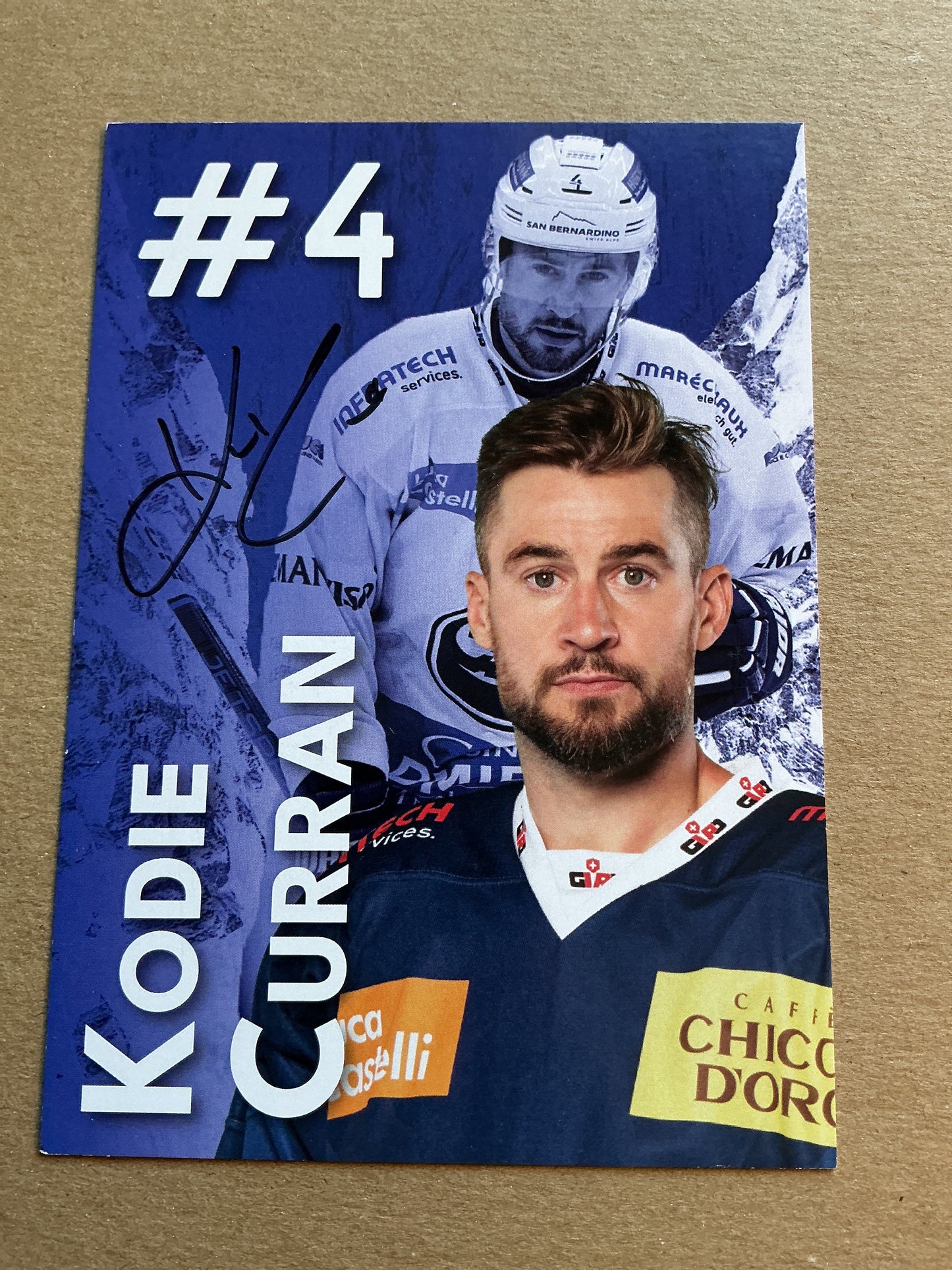 Kodie Curran, Canada 🇨🇦 HC Ambri-Piotta 2024/25 hand signed