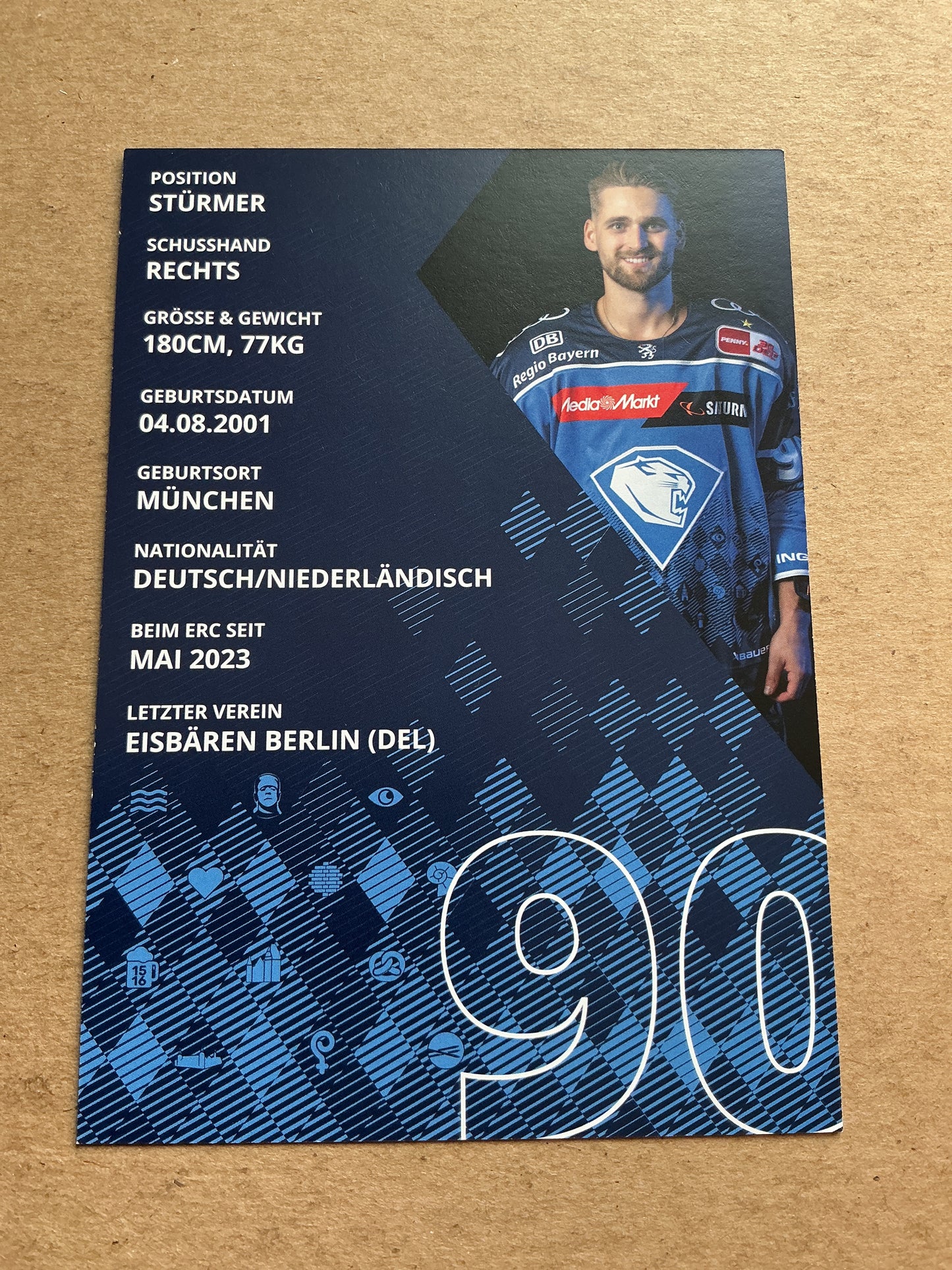 Jan Nijenhuis, Netherlands 🇳🇱 ERC Ingolstadt 2023/24 hand signed
