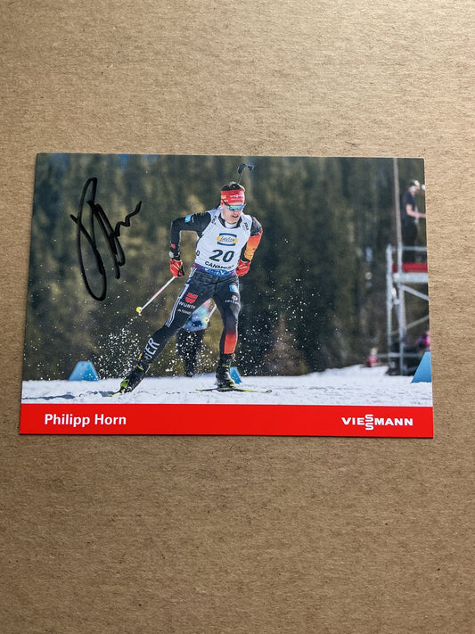 Phillip Horn, Germany 🇩🇪 Biathlon Winter Sports 2024/25 hand signed
