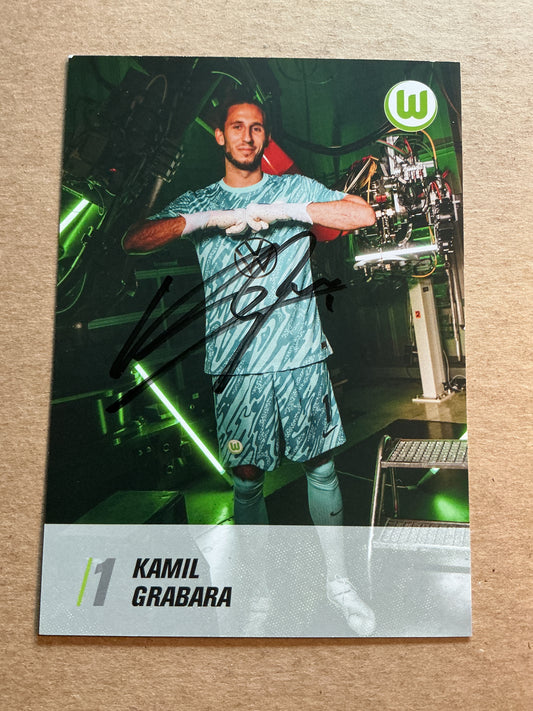 Kamil Grabara, Poland 🇵🇱 VfL Wolfsburg 2024/25 hand signed