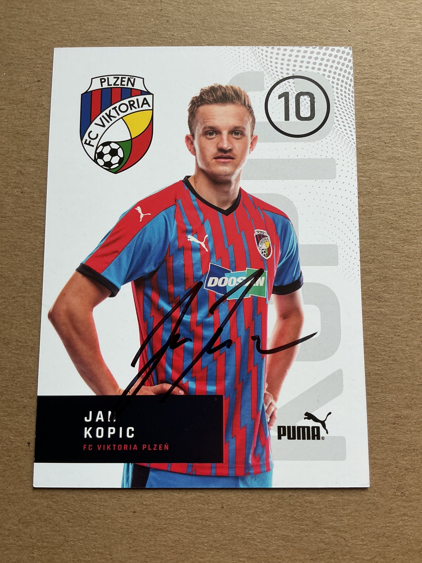 Jan Kopic, Czech Republic 🇨🇿 FC Viktoria Plzeň 2019/20 hand signed