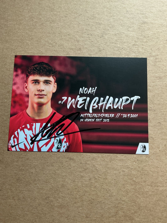 Noah Weißhaupt, Germany 🇩🇪 SC Freiburg 2023/24 hand signed