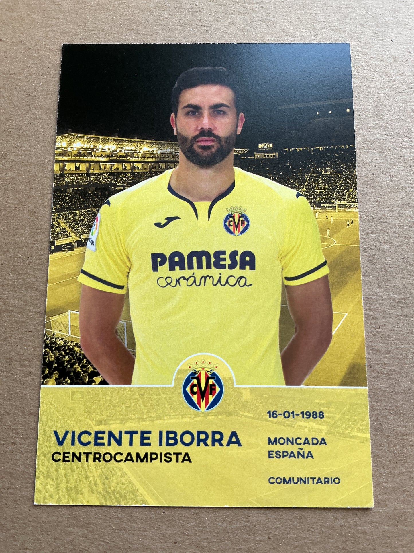 Vicente Iborra, Spain 🇪🇸 Villarreal CF 2019/20 hand signed