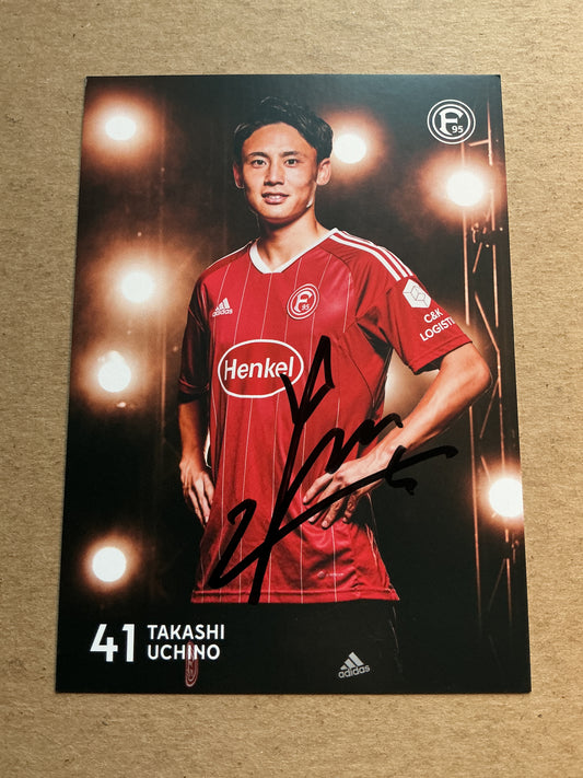 Takashi Uchino, Japan 🇯🇵 Fortuna Düsseldorf 2022/23 hand signed