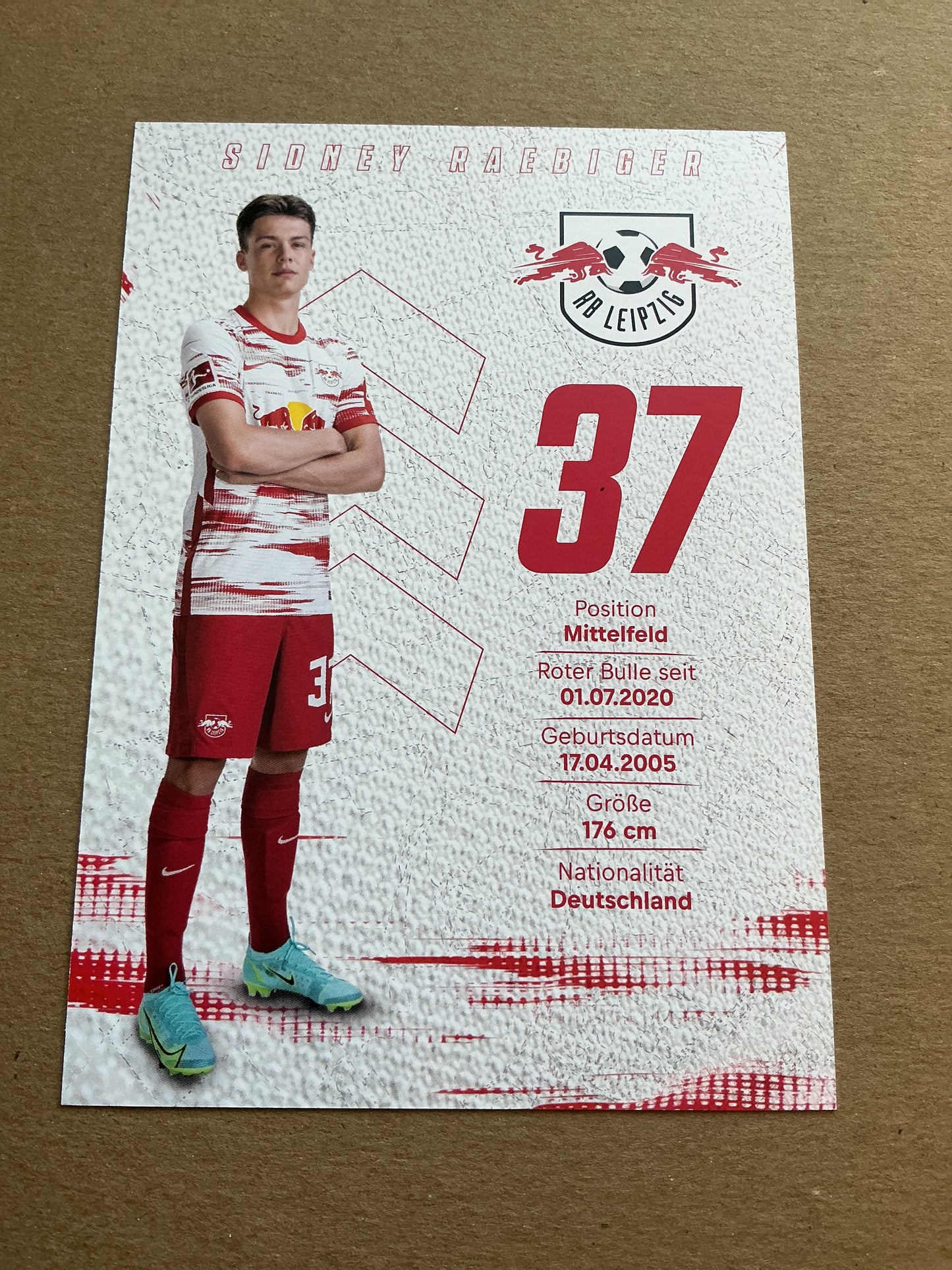 Sidney Raebiger, Germany 🇩🇪 RB Leipzig 2021/22 hand signed