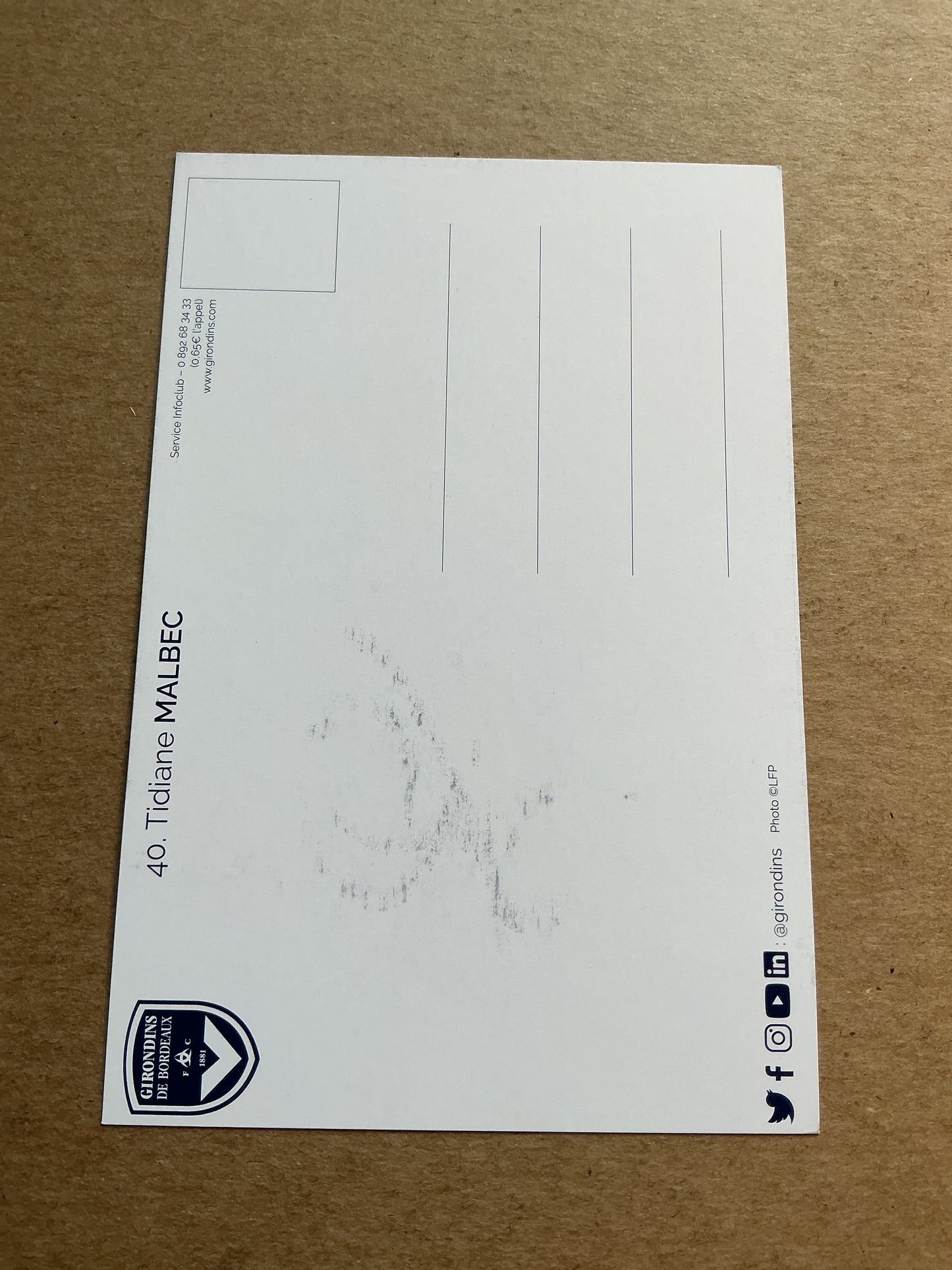 Tidiane Malbec, France 🇫🇷 Girondins Bordeaux 2021/22 hand signed