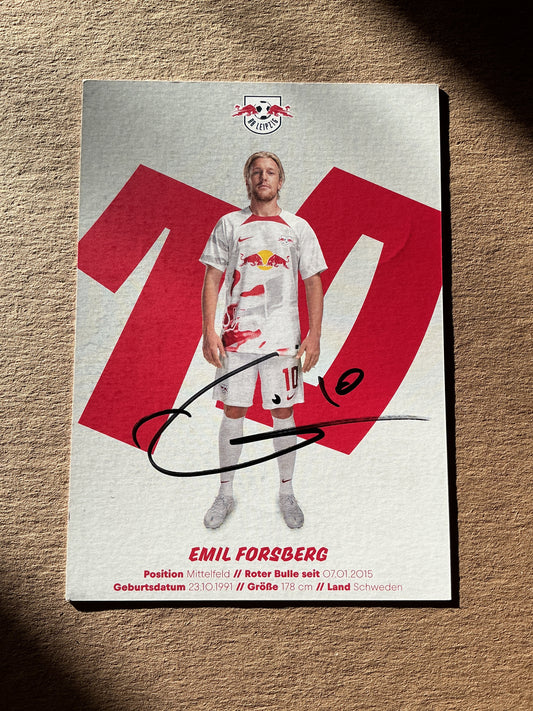 Emil Forsberg, Sweden 🇸🇪 RB Leipzig 2022/23 hand signed